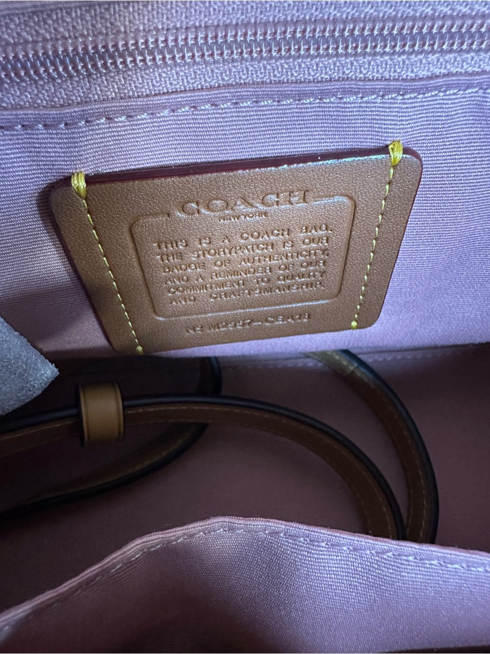 Coach Powder Pink Signature Canvas Medium Rowan Satchel with Charms - Picture 9 of 9
